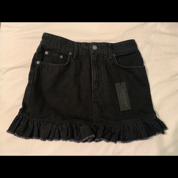 NWT Carmar Virgilia Denim Ruffle Skirt - Picture 3 of 7